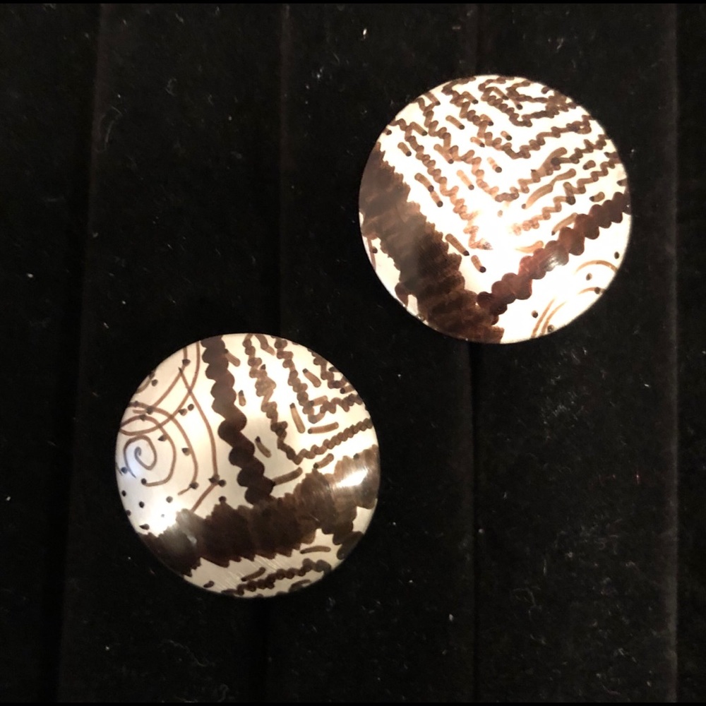 Silver and Black Cufflinks